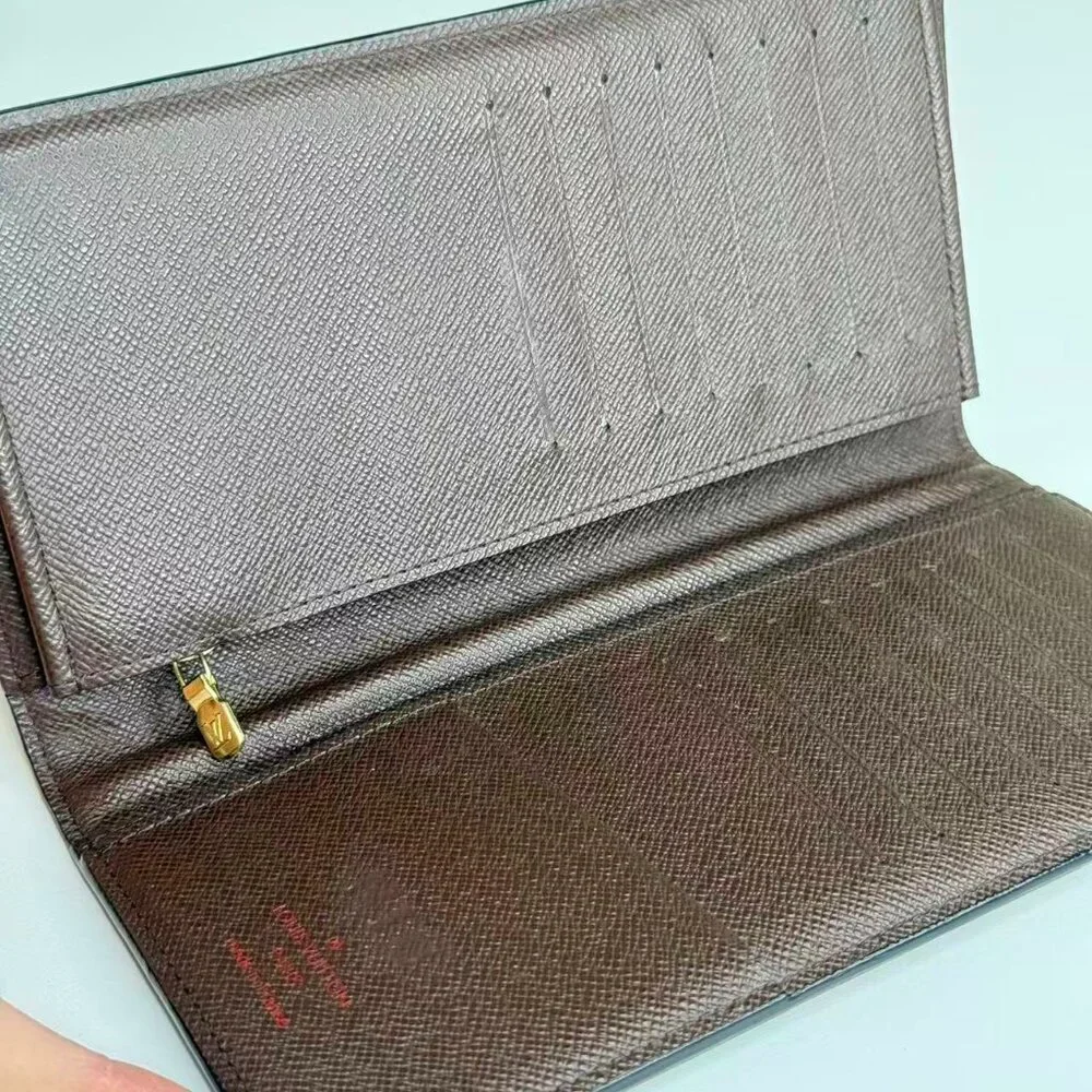 Louis Vuitton Damier Ebene Wallet with Classic Checkerboard Design